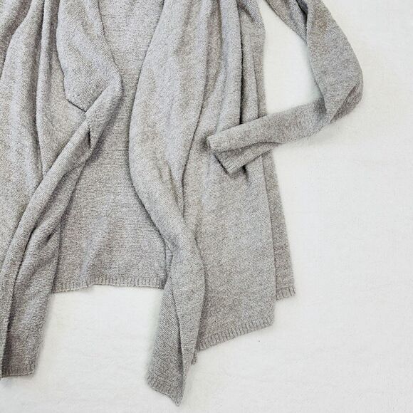 BAREFOOT DREAMS Waterfall Cardigan  S/M Bamboo Chic Lite Open Front Knit Gray - Picture 3 of 16